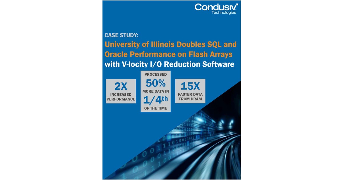 University of Illinois Doubles SQL and Oracle Performance on All-Flash Arrays with V-locityÂ® Throughput Acceleration Software
