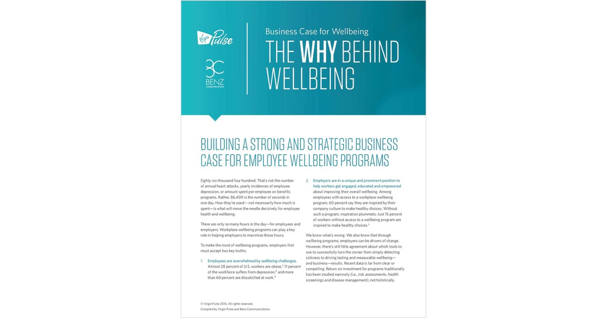 The Why Behind Wellbeing