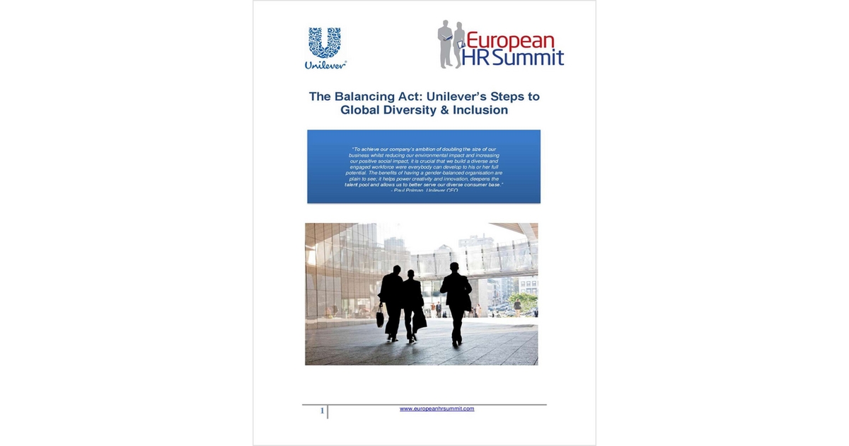 The Balancing Act: Unilever's Steps to Global Diversity & Inclusion