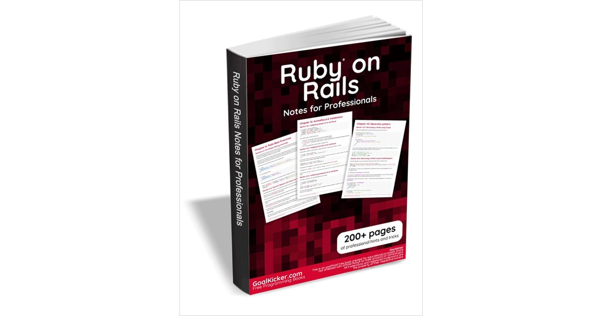 Ruby on Rails Notes for Professionals